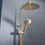 Thumbnail: Tavistock Quantum Brushed Brass Thermostatic Dual Function Bar Shower