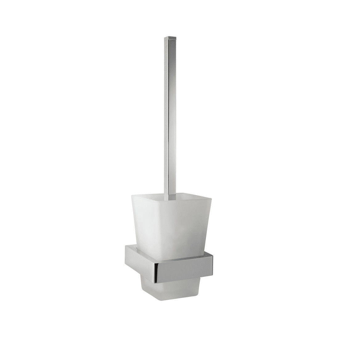 Vado Shama Toilet Brush and Frosted Glass Holder Chrome