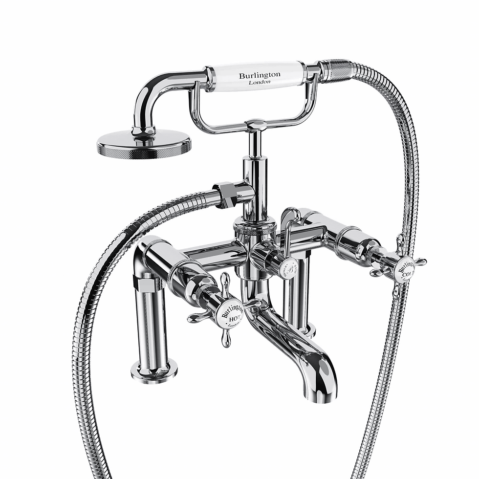 Thumbnail: Burlington Guild Crosshead Bath Shower Mixer with Handset