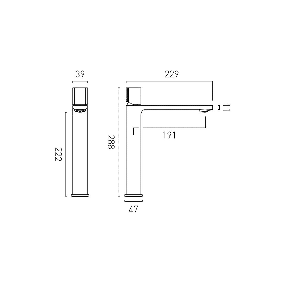 Thumbnail: Vado Cameo Extended Mono Basin Mixer Tap