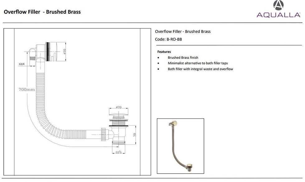 Thumbnail: Kyloe Cascade Bath – Brushed Brass