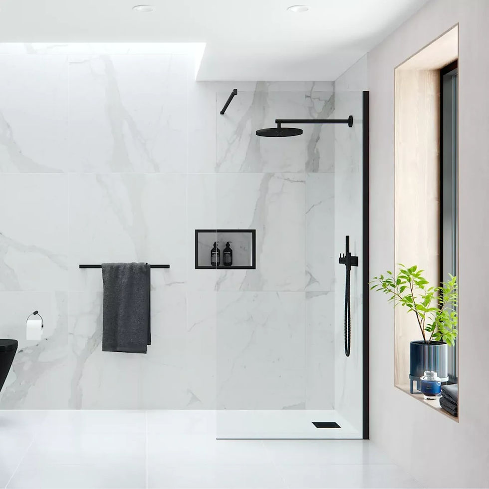 Flair AYO Modular Wetroom Panel 1200mm Matt Black