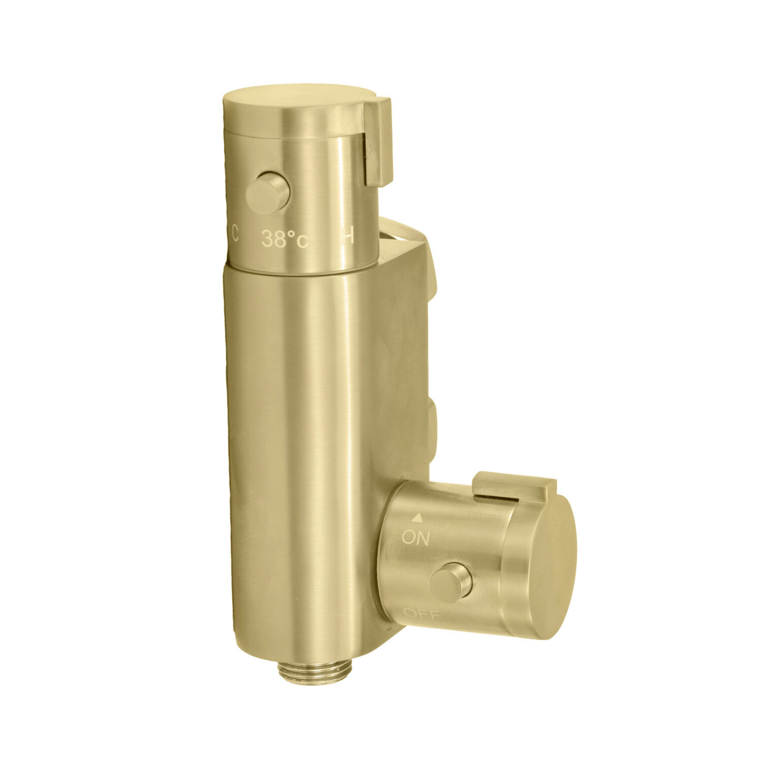 Bathworks Essentials Thermostatic Vertical Valve for Douche Brushed Brass