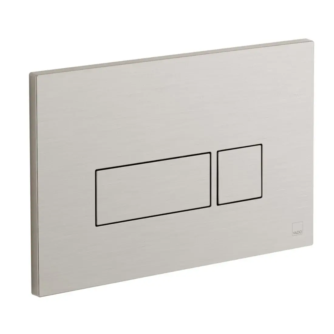 Vado Square Button Flush Plate - Brushed Nickel