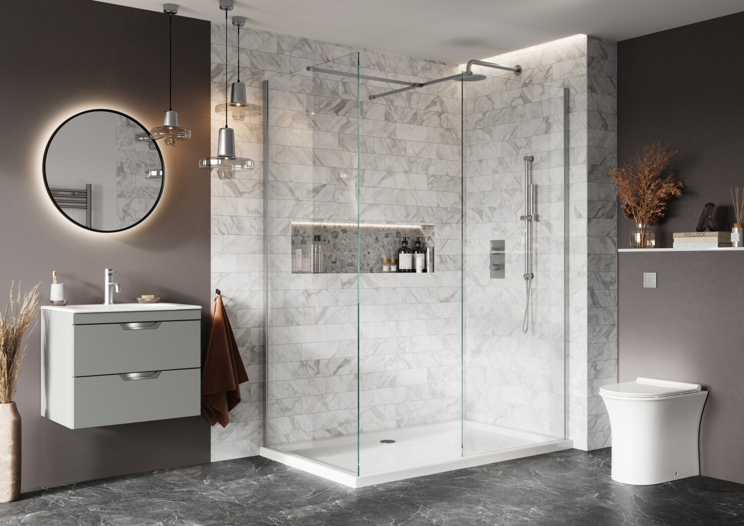 Bathworks Essentials Brushed Nickel Flipper Panel