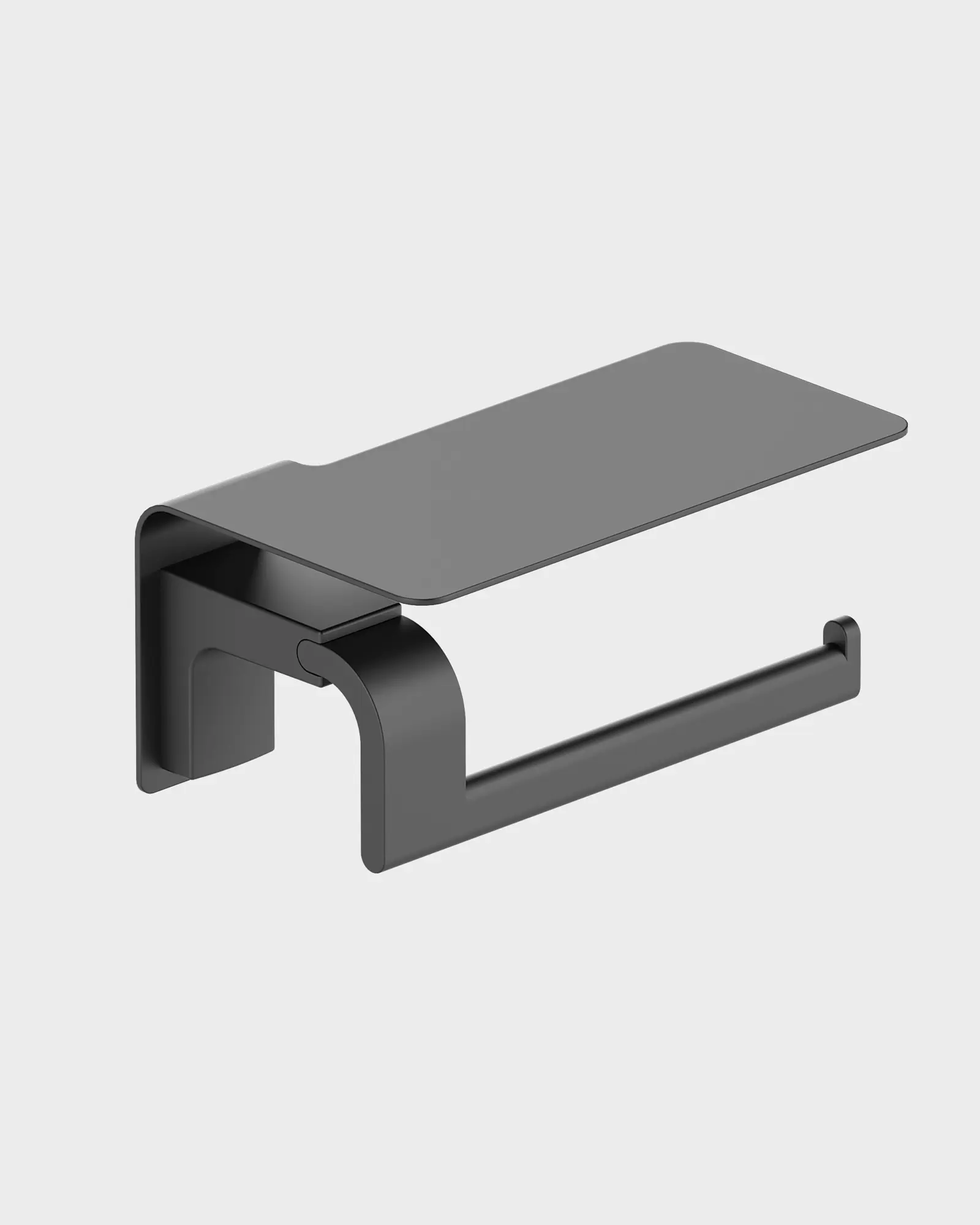 Sonia Eletech Toilet Roll Holder With Shelf - Black
