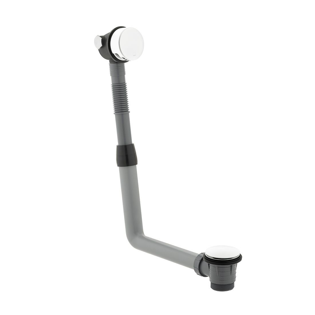 Vado Individual Round Overflow Bath Filler with Clic-Clac Waste