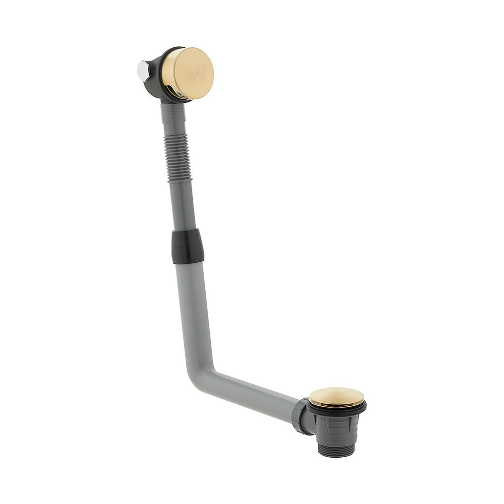 Thumbnail: Vado Individual Round Overflow Bath Filler with Clic-Clac Waste
