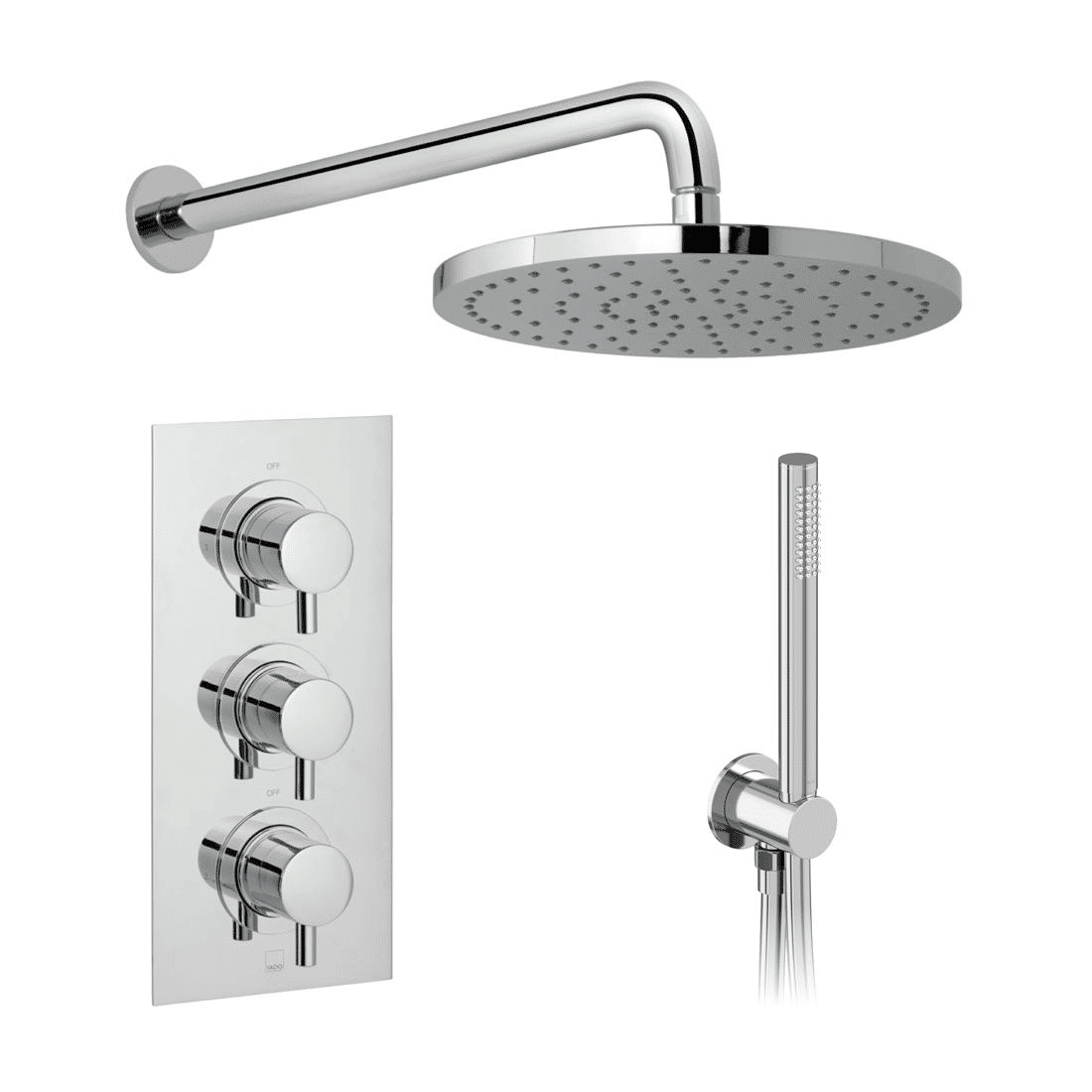 VADO DX Celsius Concealed 2 Outlet Thermostatic Shower Package