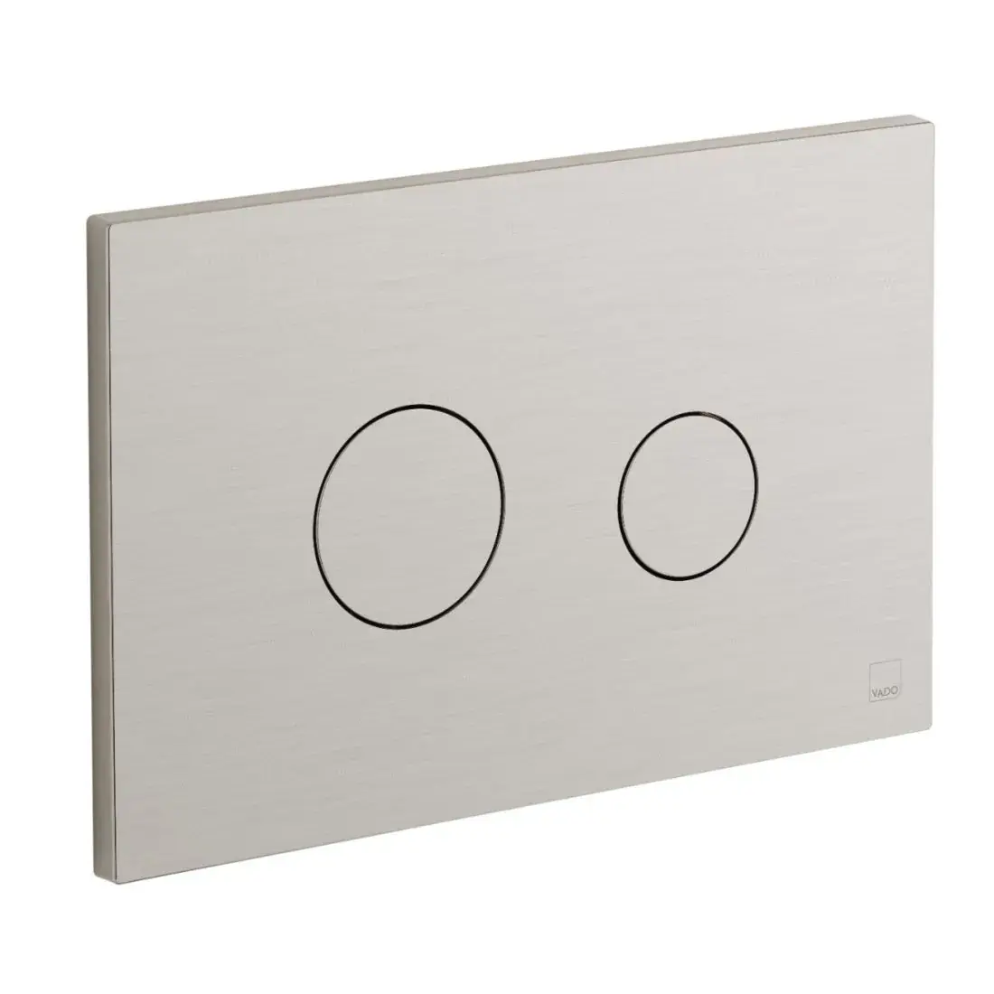 Vado Round Button Flush Plate - Brushed Nickel
