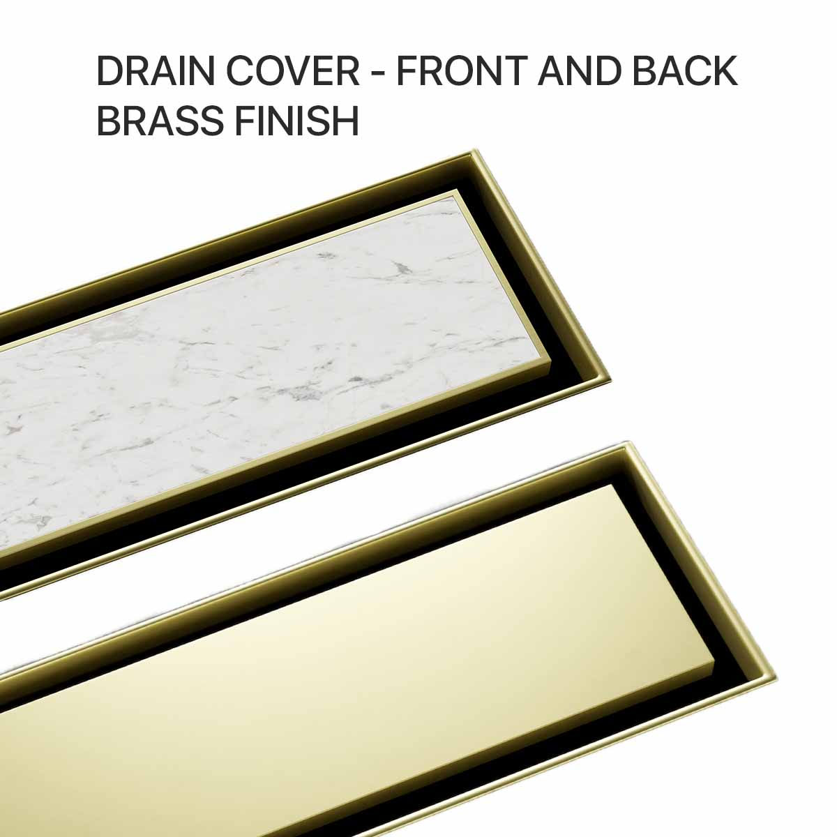 SharpDrain Linear Panel Wet Room Drains - Brush Brass