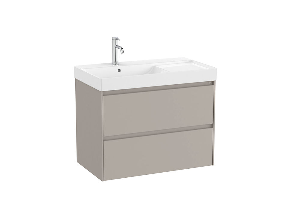 Thumbnail: Roca Ona Base Unit With Two Drawers And LH Basin - 800mm