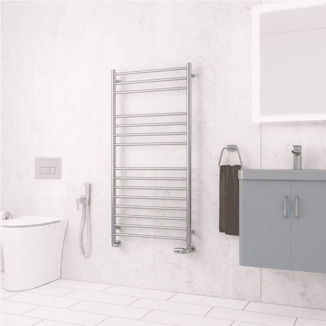 Eastbrook Violla II 1210 x 600mm Towel Rail - Brushed Stainless Steel