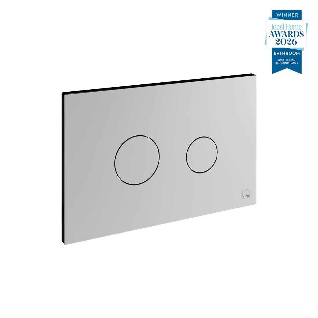 Vado Round Button Flush Plate - Chrome