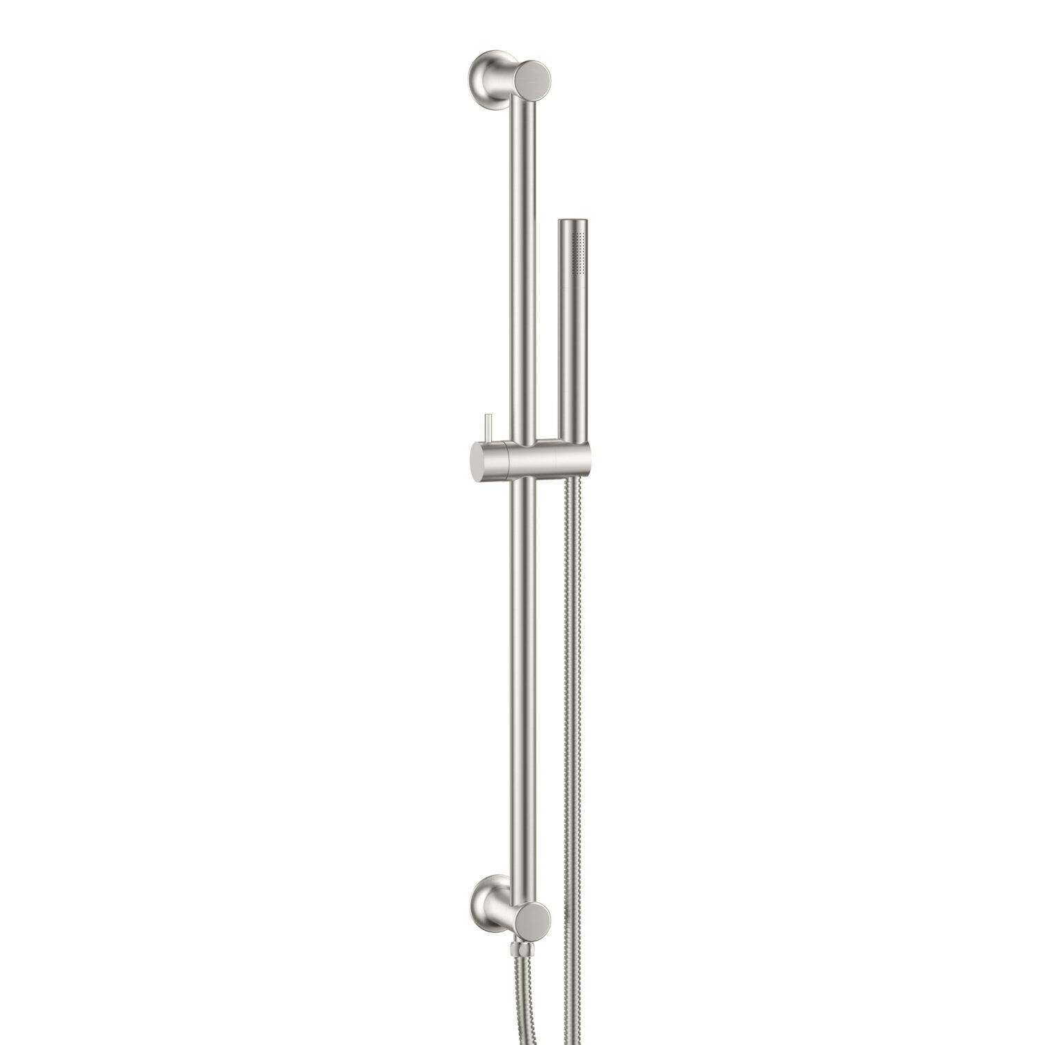 Bathworks Essentials Riser Rail & Handset Including Hose Brushed Nickel
