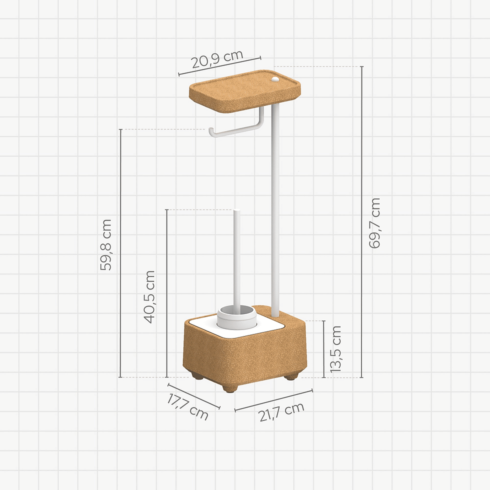 Thumbnail: SONIA BIOCO Freestanding Toilet Brush & Holder White