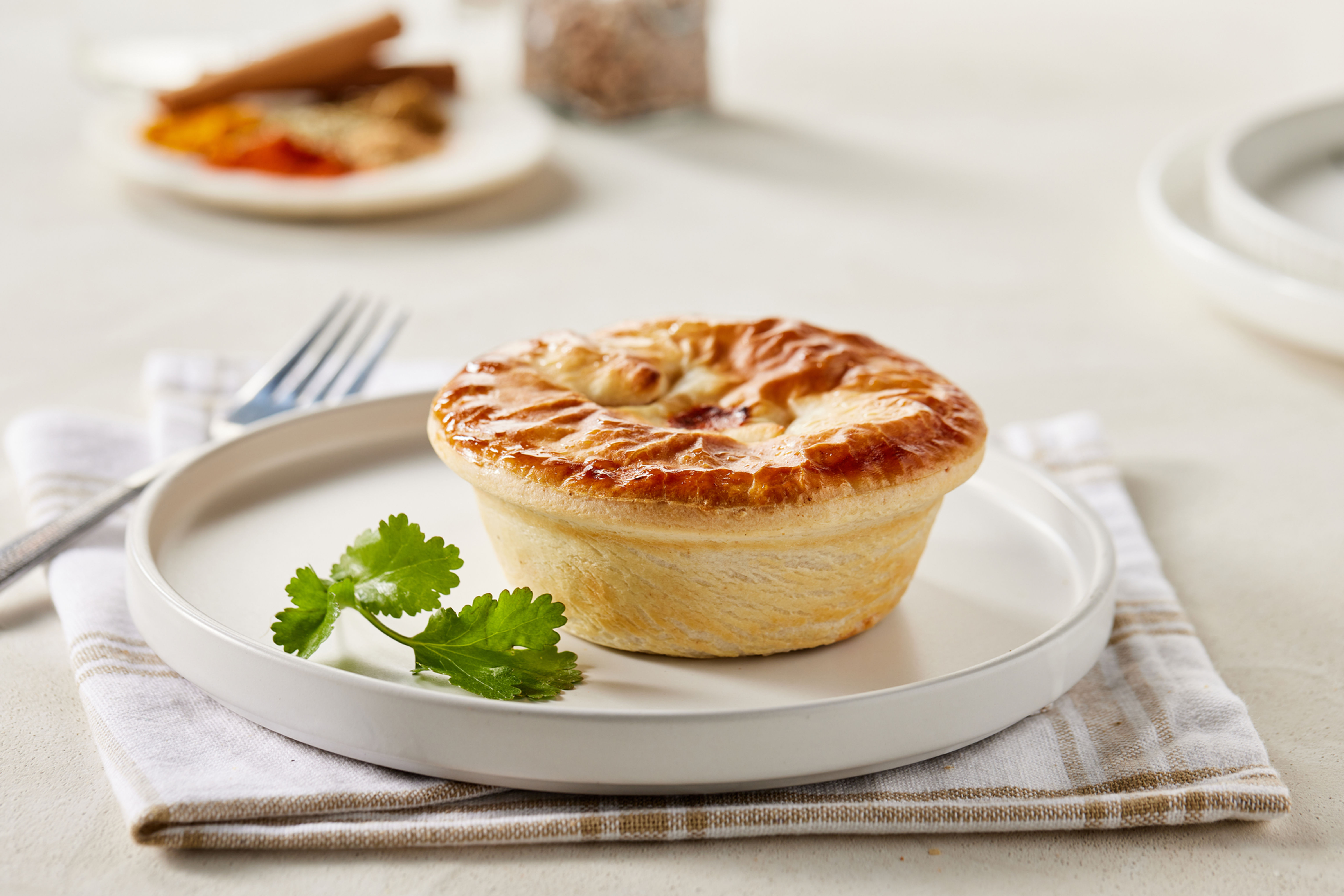 chicken tandoori flat top pie caspers