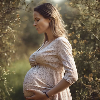 fully dressed pregnant woman in nature.jpg