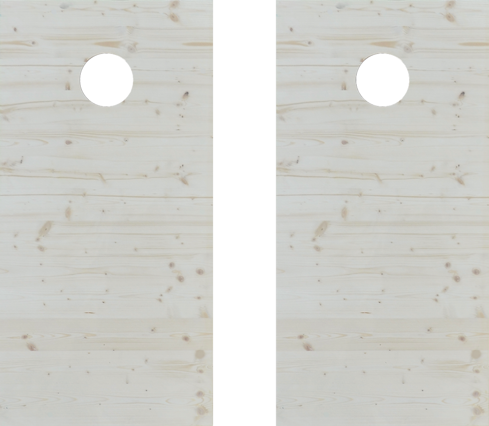 décor détaillé cornhole 2 planches bois naturel, vue de face