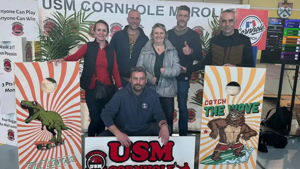 Bravo à l'Association Mirecurtienne de cornhole qui repart avec notre cornhole Crazy Riders du tournoi de Marolles 2025