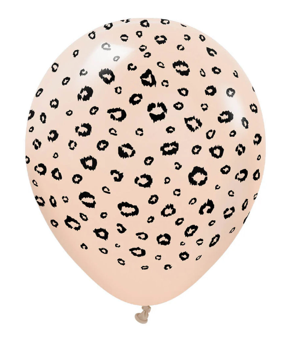 KALISAN 12” SAFARI LEOPARD - BLUSH W/ BLACK INK 25ct