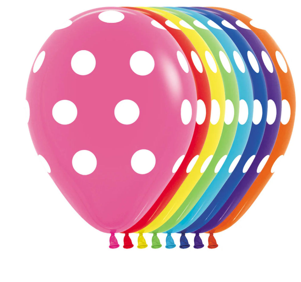 SEMPERTEX 11” FASHION ASSORTMENT POLKA DOTS