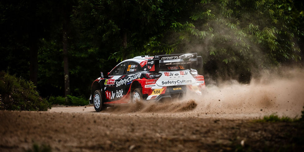 Martins Sesks in action on the high-speed Estonian gravel stages.