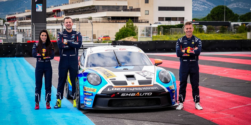 Porsche 992 GT+ prepared for Sébastien Loeb's participation in the French Rally Championship event.