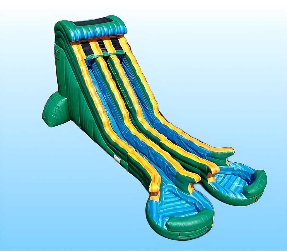 22ft DL Green Crusher Waterslide