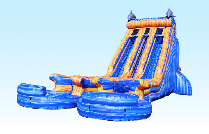 WSD224: 22ft DL Cali Fire & Ice Waterslide