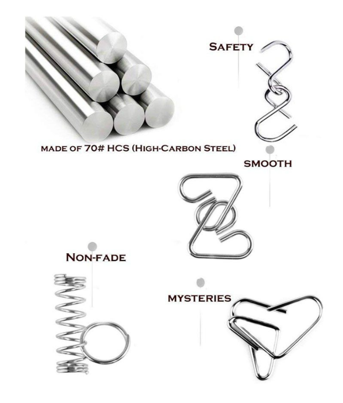Thumbnail: Metal Disentanglement Puzzles Brain Intelligence Buckle Set - Set of 16