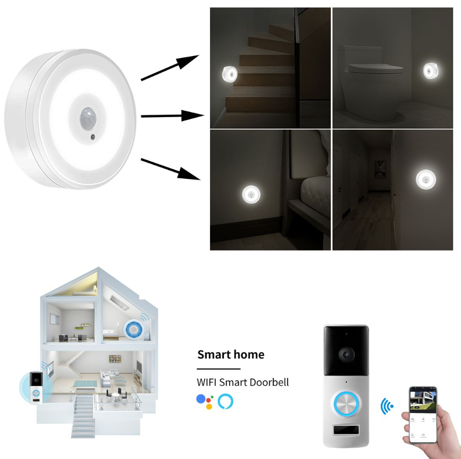 Thumbnail: Smart Home Security Wireless Doorbell with Build In Camera Set