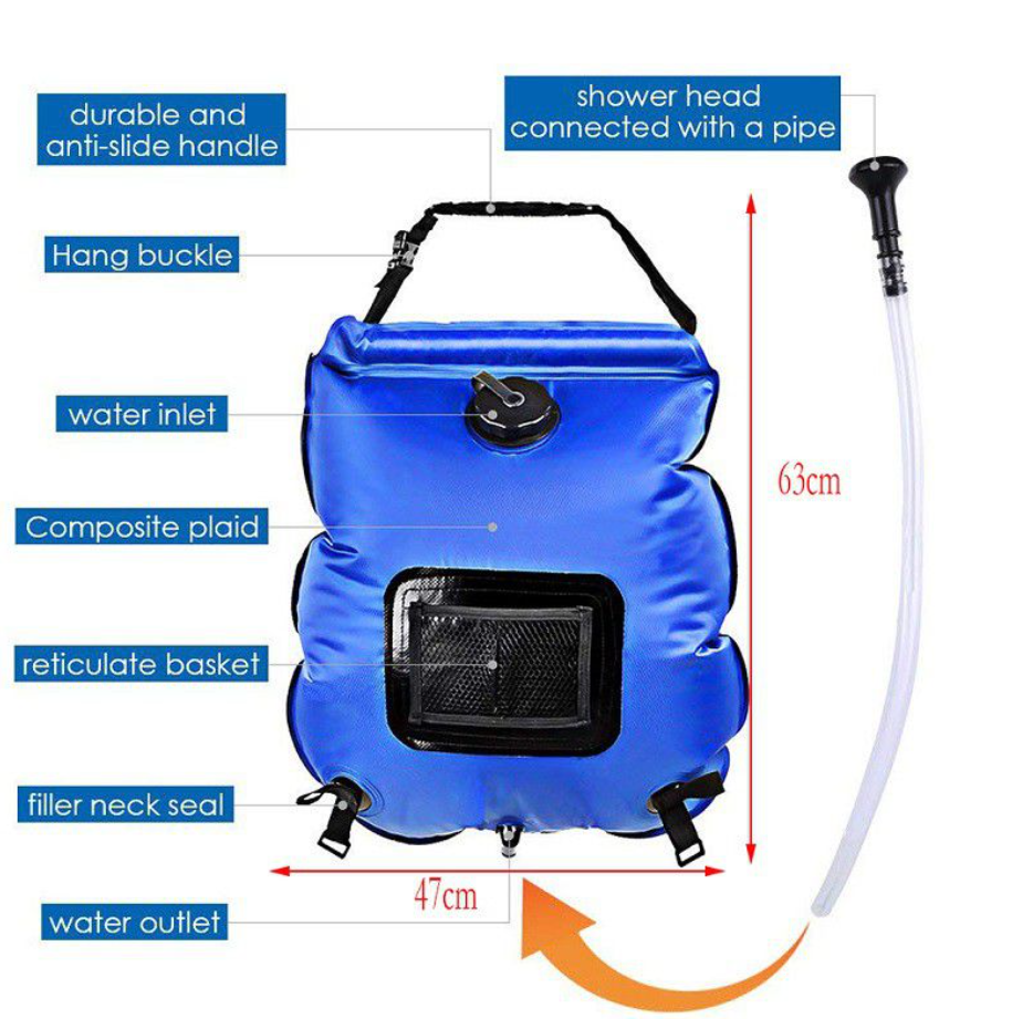 Thumbnail: Outdoor Portable Shower Bag - 20L