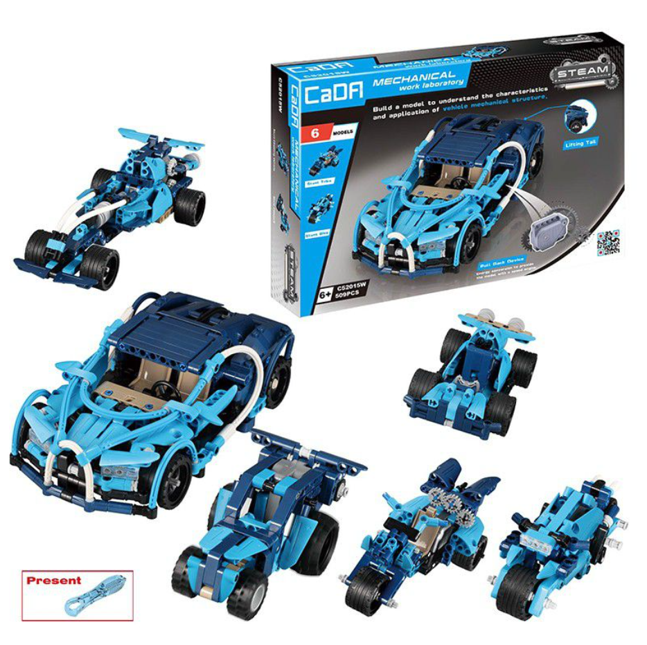 Thumbnail: Double Eagle CADA Technic Blue Phantom (6-in-1) 509pcs