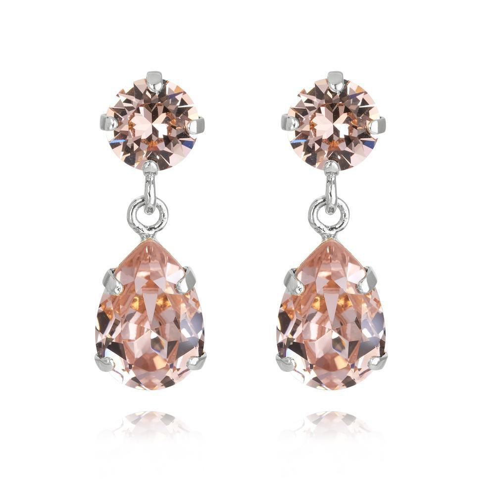 MINI DROP EARRINGS RHODIUM - VINTAGE ROSE