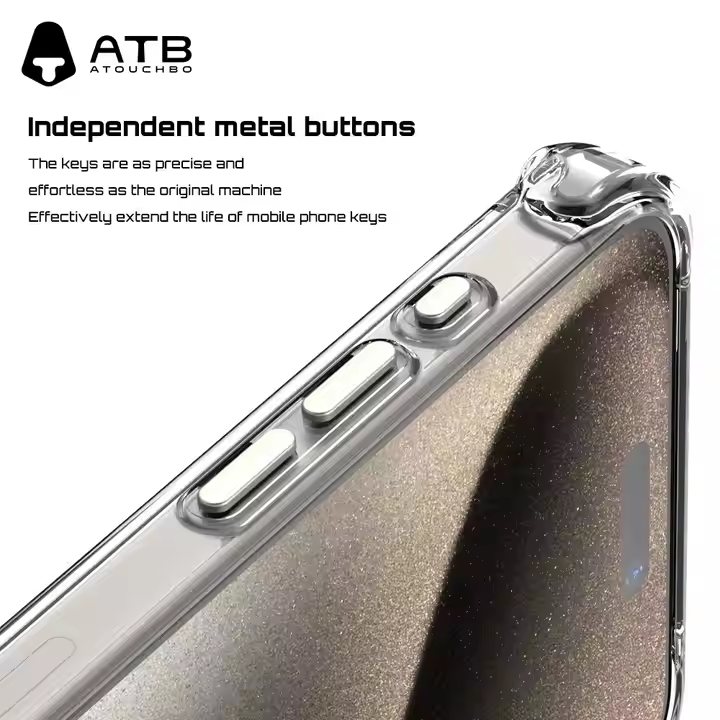 Thumbnail: ATB For iPhone 15 14 13 Transparent Clear TPU Phone Case