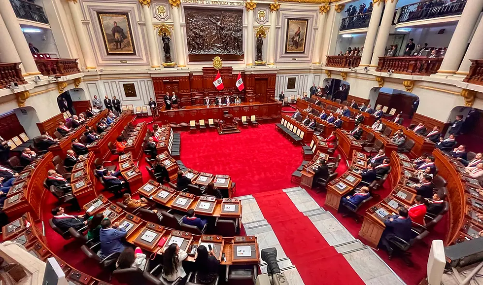Pleno del Congreso de la República en sesión ordinaria. Fuente: Congreso de la República