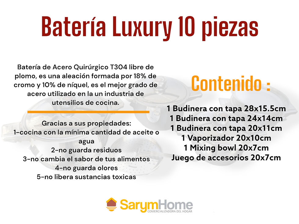Miniatura: BATERIA LUXURY 10 PIEZAS