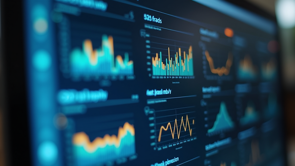 Close-up view of a digital dashboard showing HR analytics and metrics