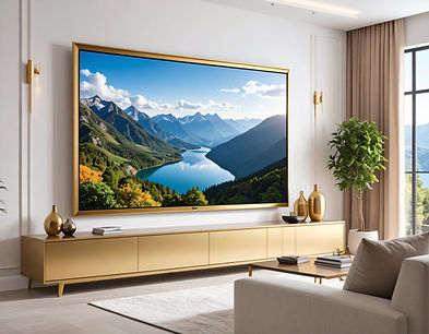 Firefly_create an image of a digital picture frame tv displaying a landscape artwork with