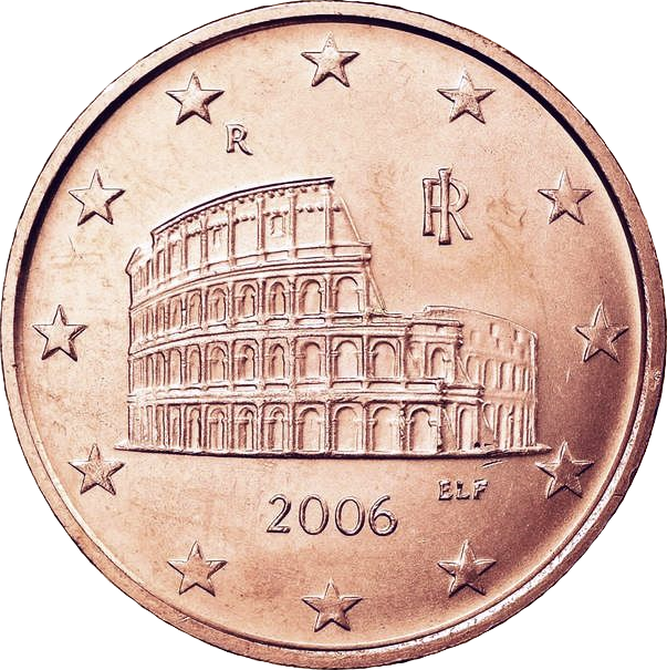 Coin: 1 Euro Cent (Bari - The Castel del Monte) (Italy(2002~Today -  Republic (Euro) Circulation) WCC:km210