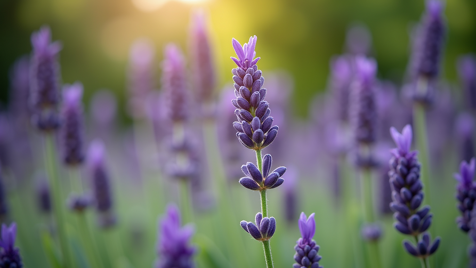 Close-up view of lavender plants in a home garden