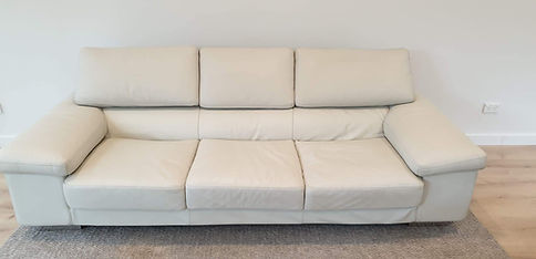 Leather lounge after cleaning