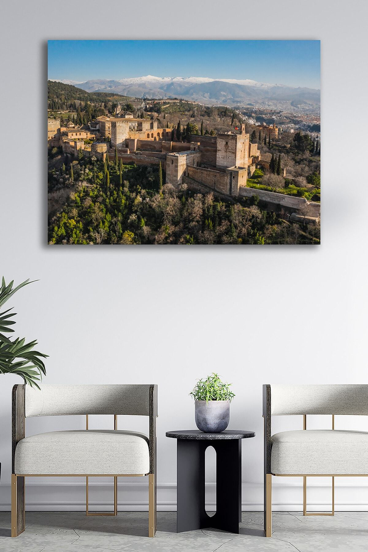 Kanvas Tablo Manzara Doğa Şehir Turistik Dekoratif Duvar Tablosu Baskılı