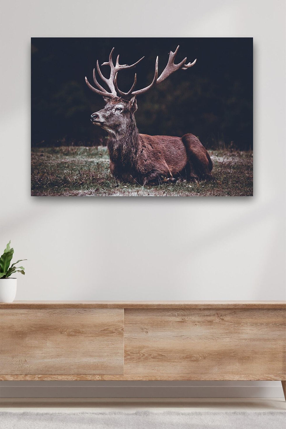 Geyik Kanvas Dekoratif Duvar Tablosu Baskılı