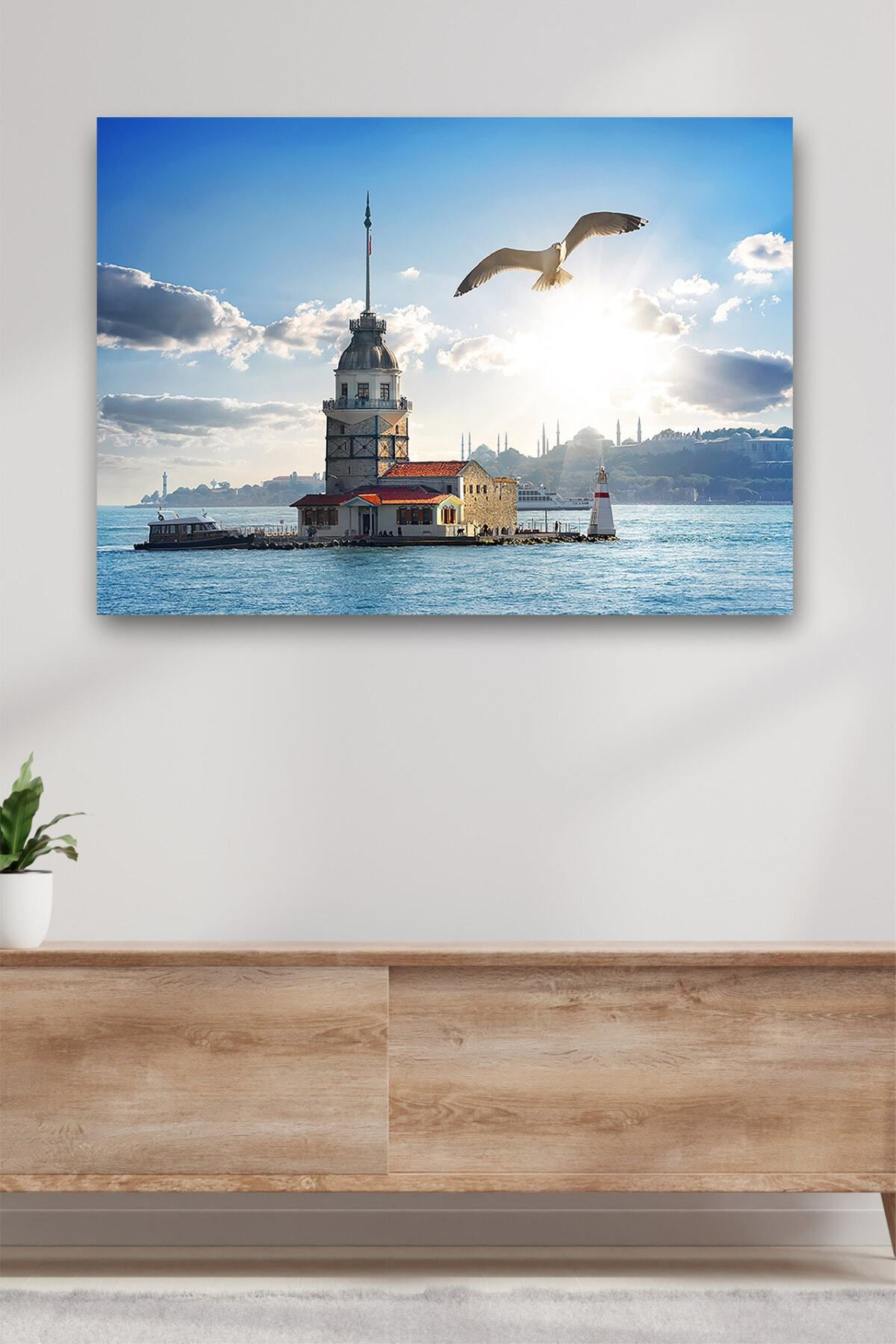 Kanvas Kız Kulesi Dekoratif Duvar Tablosu Baskılı