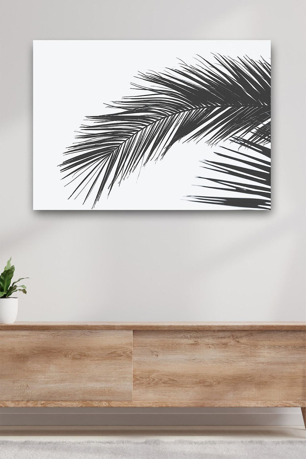 Yapraklar Kanvas Dekoratif Duvar Tablosu Baskılı