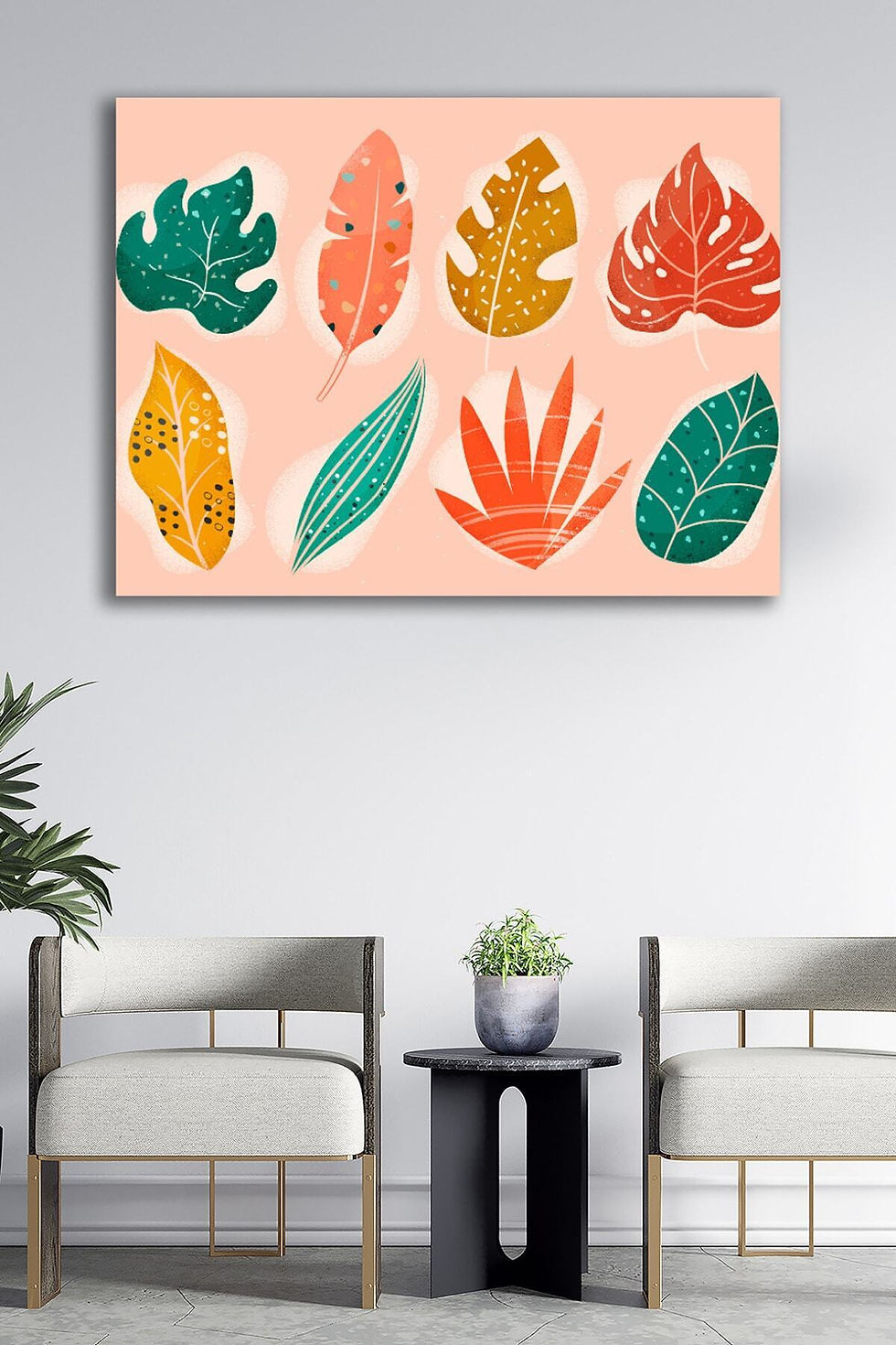 Kanvas Tablo Resim Çiçek Temalı Dekoratif Duvar Tablosu Baskılı