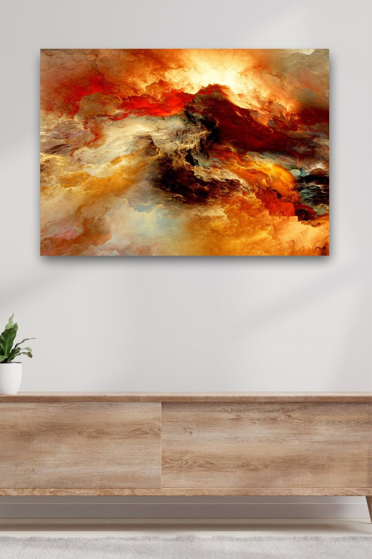 Soyut Manzara Gökyüzü Uzay Kanvas Dekoratif Duvar Tablosu Baskılı