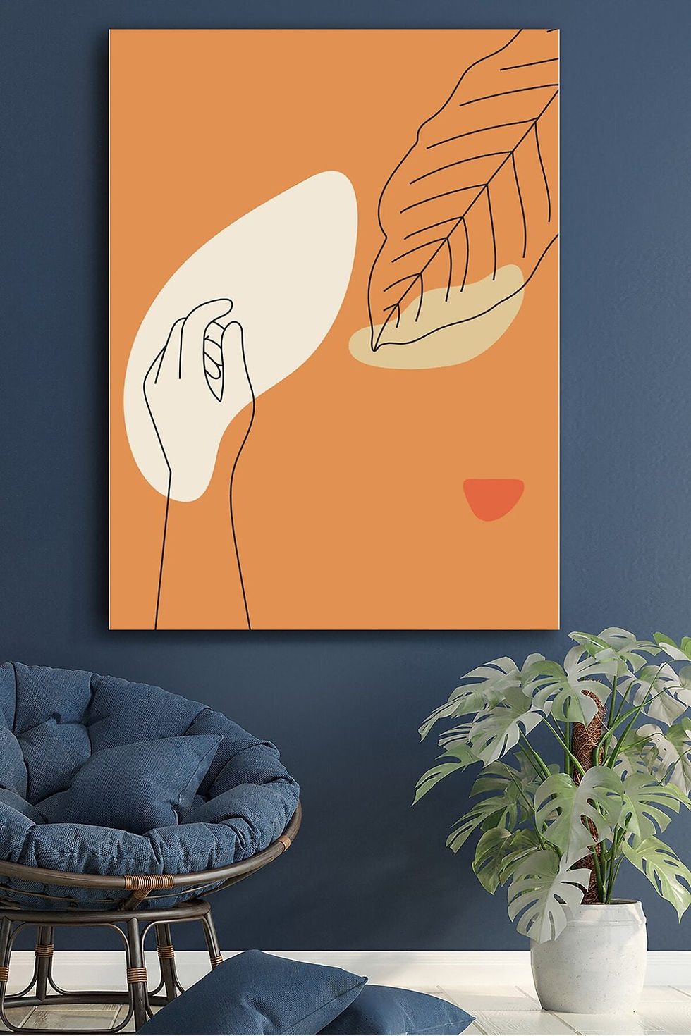 Kanvas Tablo Resim Soyut Modern Dekoratif Duvar Tablosu Baskılı